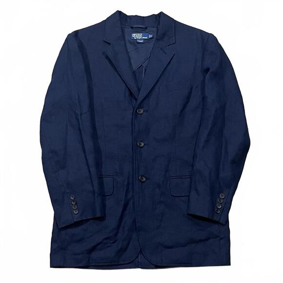 Polo Ralph Lauren Mens Blue Linen Blazer Sports Coat Size Medium